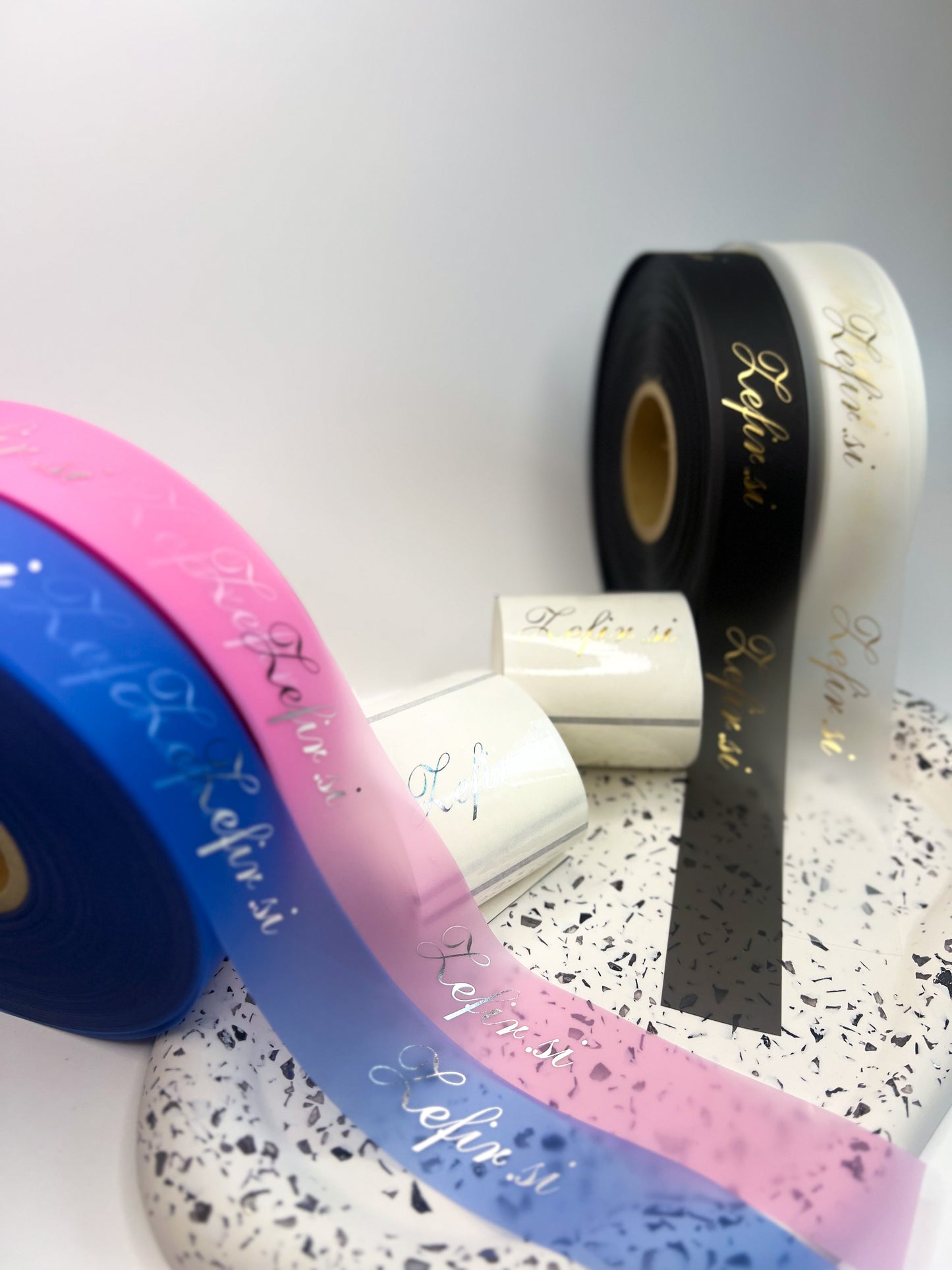 Blue silicone ribbon